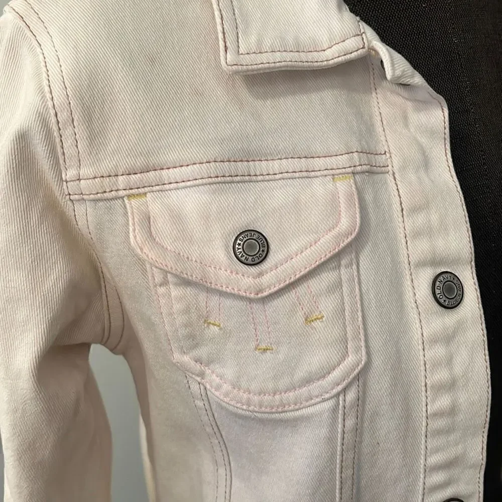 Stretch Women's White Denim Jacket